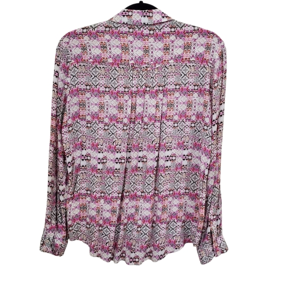 Anthropologie Maeve Islet Floral Print Button Down Rayon Casual Summer XS - Picture 10 of 16